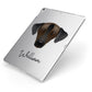 Sloughi Personalised Apple iPad Case on Silver iPad Side View