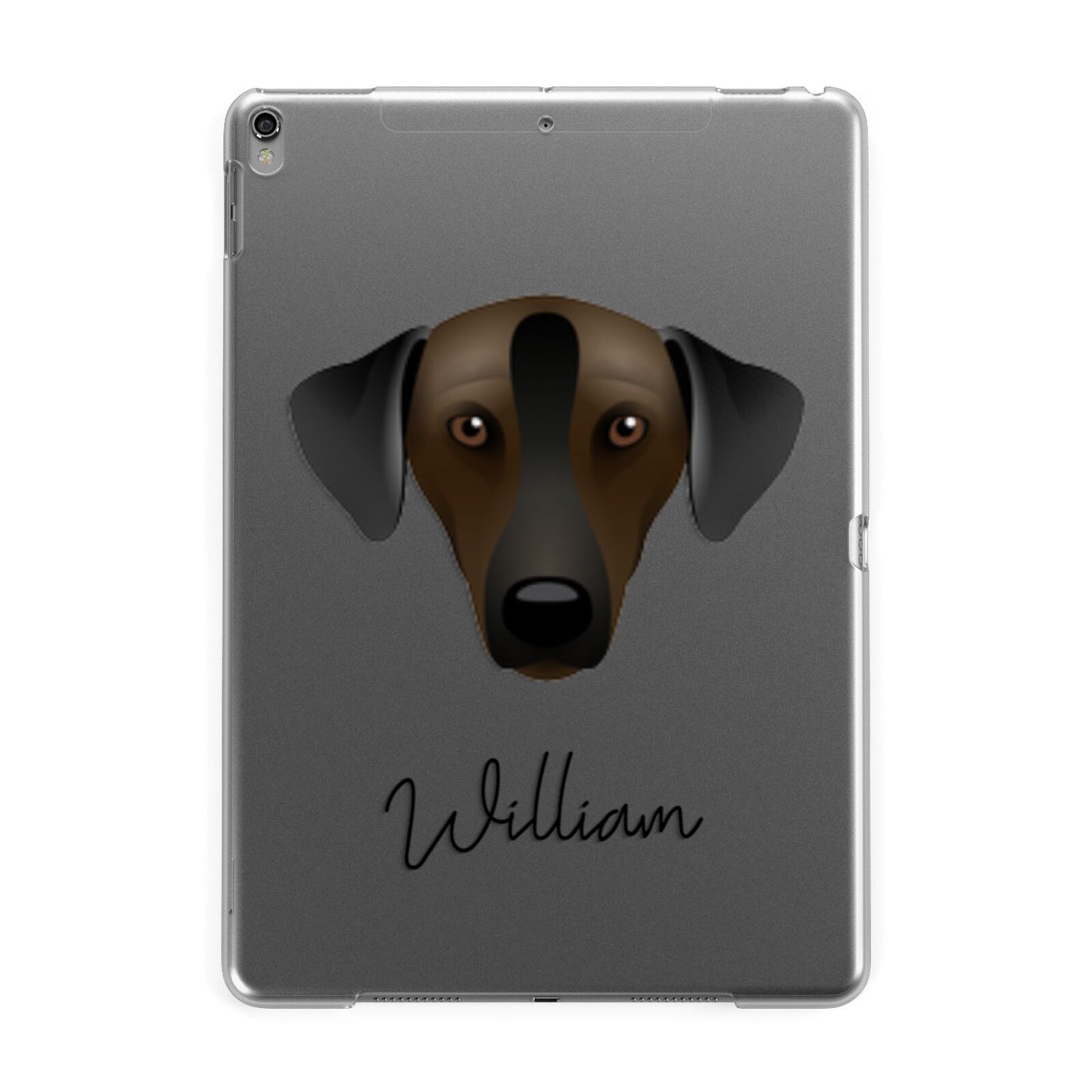 Sloughi Personalised Apple iPad Grey Case