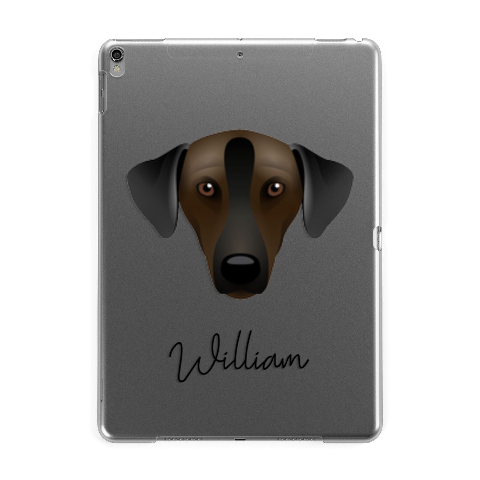 Sloughi Personalised Apple iPad Grey Case
