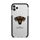 Sloughi Personalised Apple iPhone 11 Pro Max in Silver with Black Impact Case
