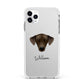 Sloughi Personalised Apple iPhone 11 Pro Max in Silver with White Impact Case
