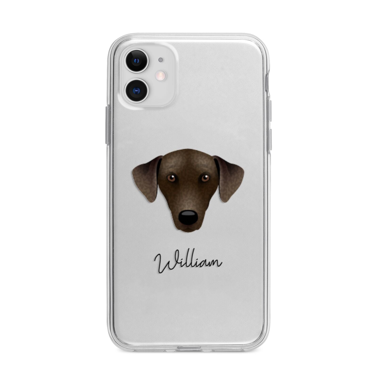 Sloughi Personalised Apple iPhone 11 in White with Bumper Case