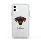 Sloughi Personalised Apple iPhone 11 in White with White Impact Case