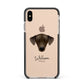 Sloughi Personalised Apple iPhone Xs Max Impact Case Black Edge on Gold Phone
