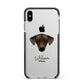 Sloughi Personalised Apple iPhone Xs Max Impact Case Black Edge on Silver Phone