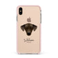 Sloughi Personalised Apple iPhone Xs Max Impact Case Pink Edge on Gold Phone