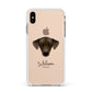 Sloughi Personalised Apple iPhone Xs Max Impact Case White Edge on Gold Phone