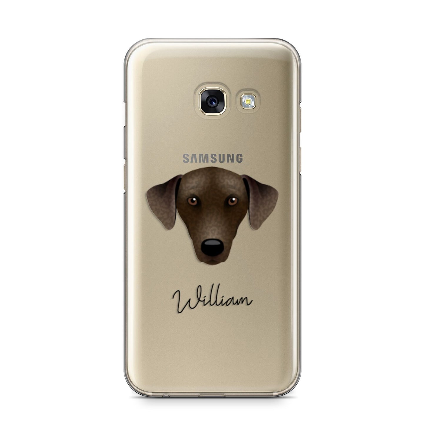 Sloughi Personalised Samsung Galaxy A3 2017 Case on gold phone