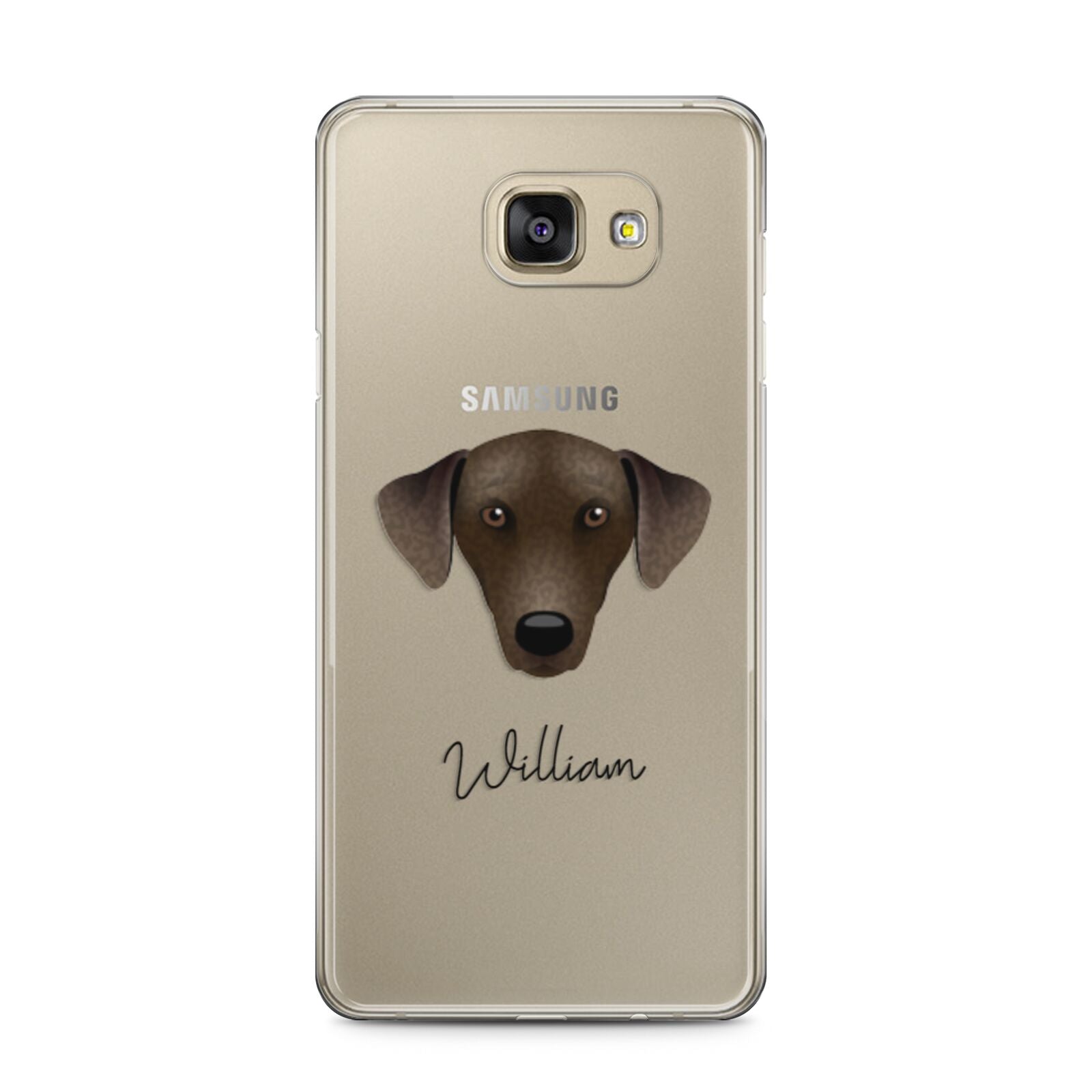 Sloughi Personalised Samsung Galaxy A5 2016 Case on gold phone
