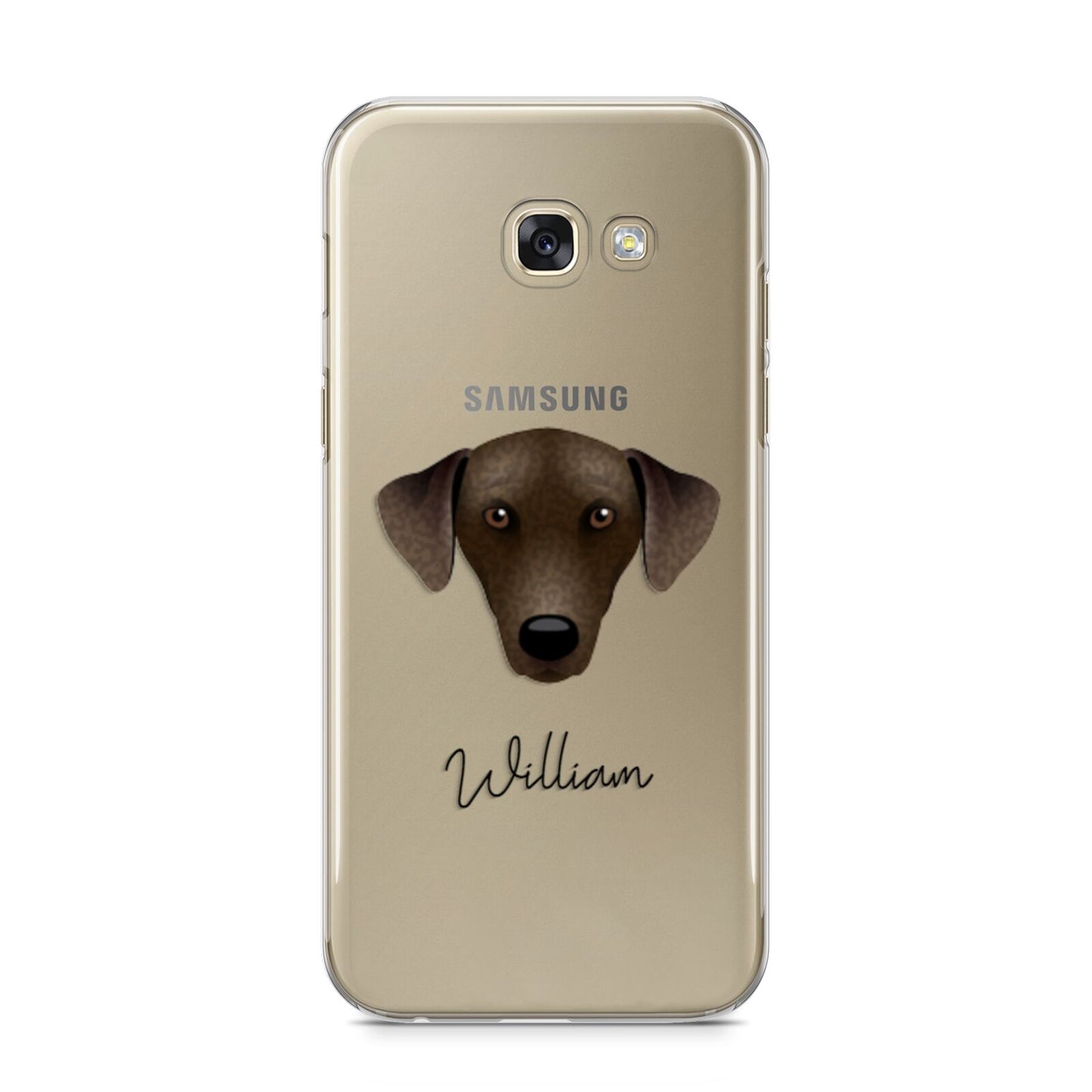 Sloughi Personalised Samsung Galaxy A5 2017 Case on gold phone