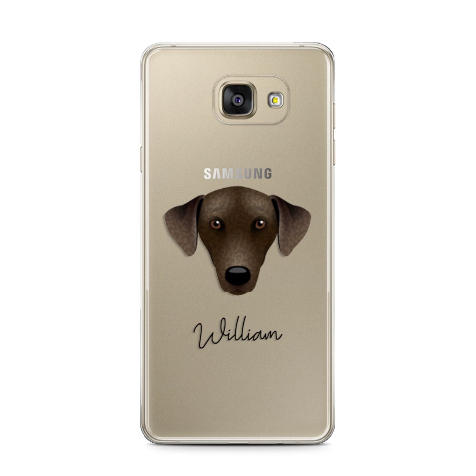 Sloughi Personalised Samsung Galaxy A7 2016 Case on gold phone