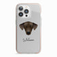 Sloughi Personalised iPhone 13 Pro TPU Impact Case with Pink Edges