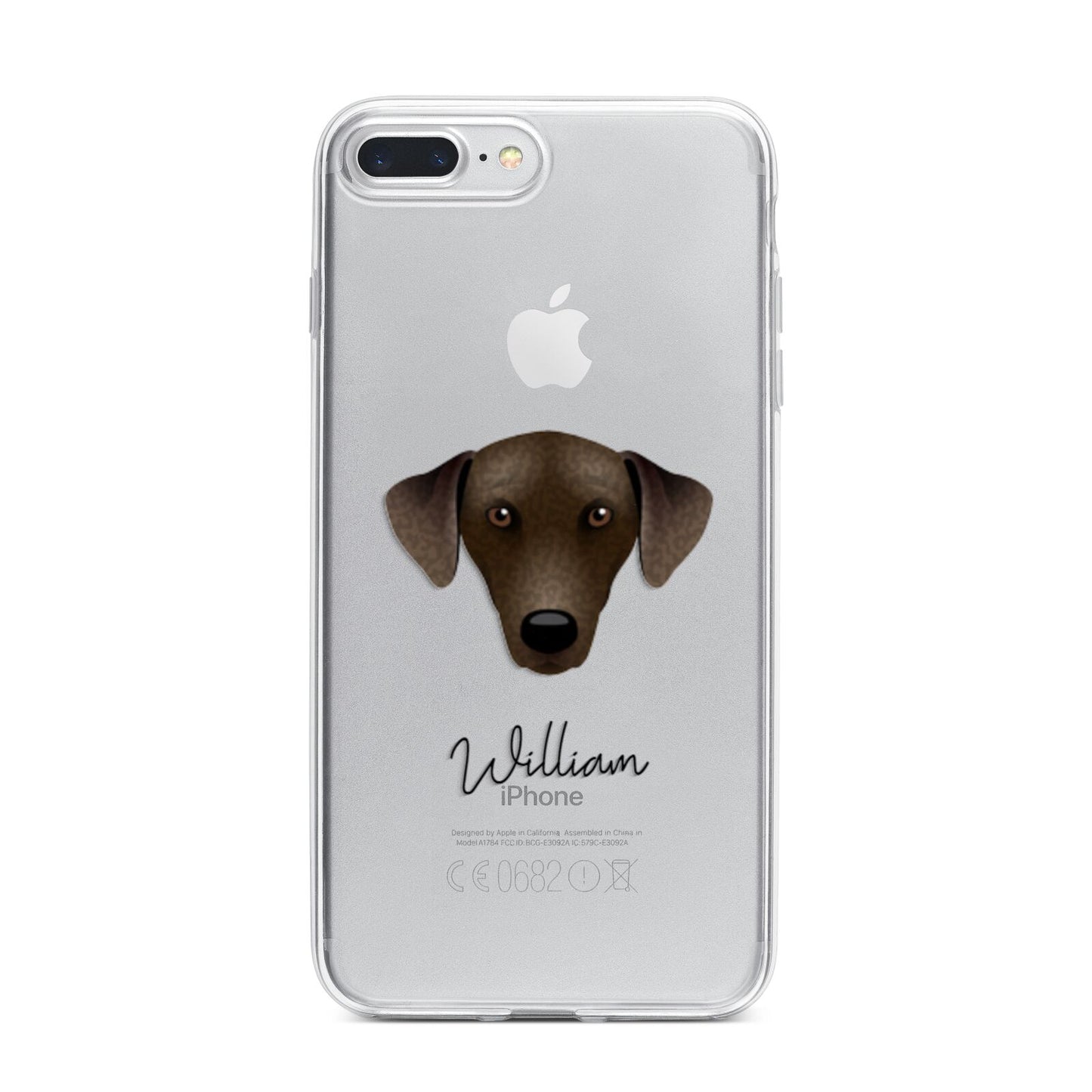 Sloughi Personalised iPhone 7 Plus Bumper Case on Silver iPhone