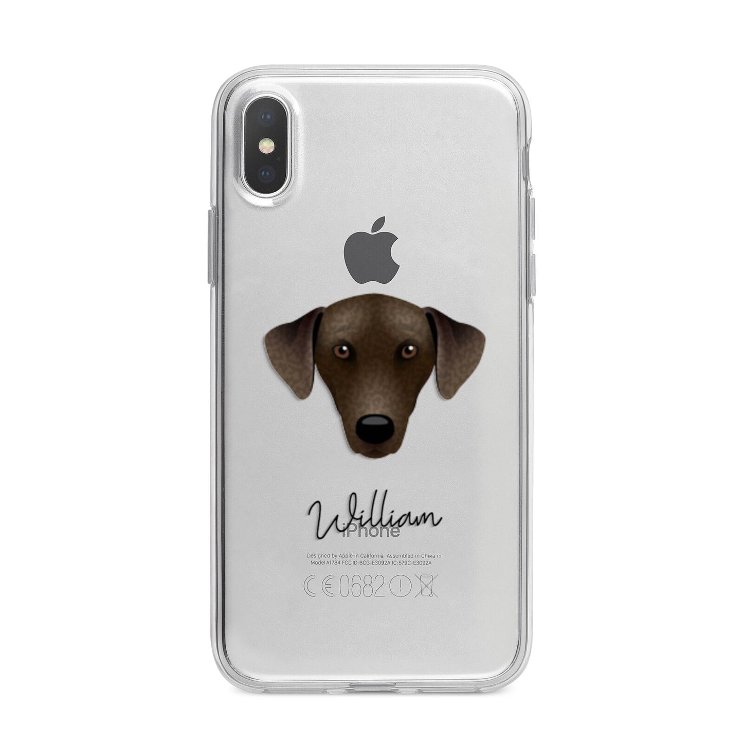 Sloughi Personalised iPhone X Bumper Case on Silver iPhone Alternative Image 1