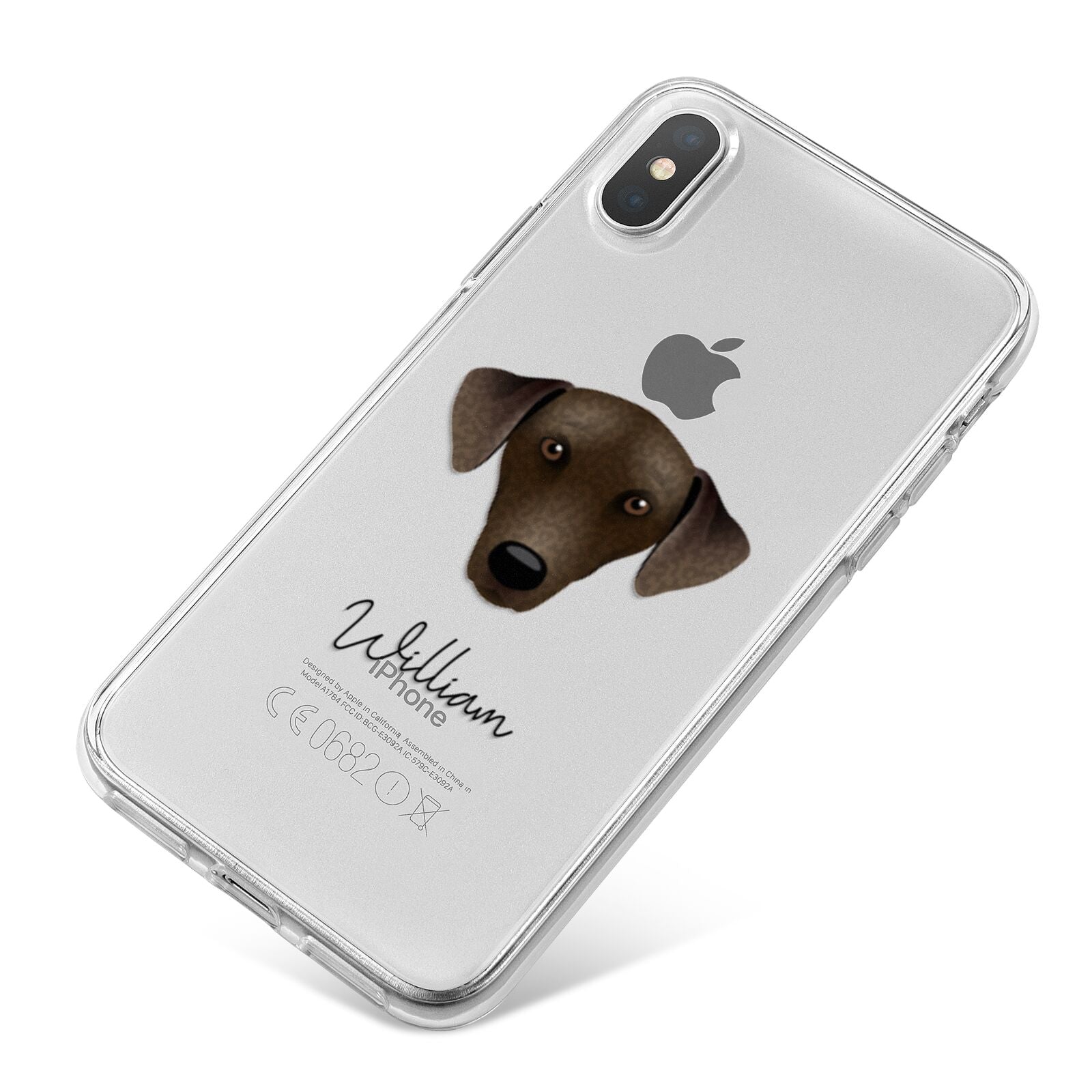 Sloughi Personalised iPhone X Bumper Case on Silver iPhone