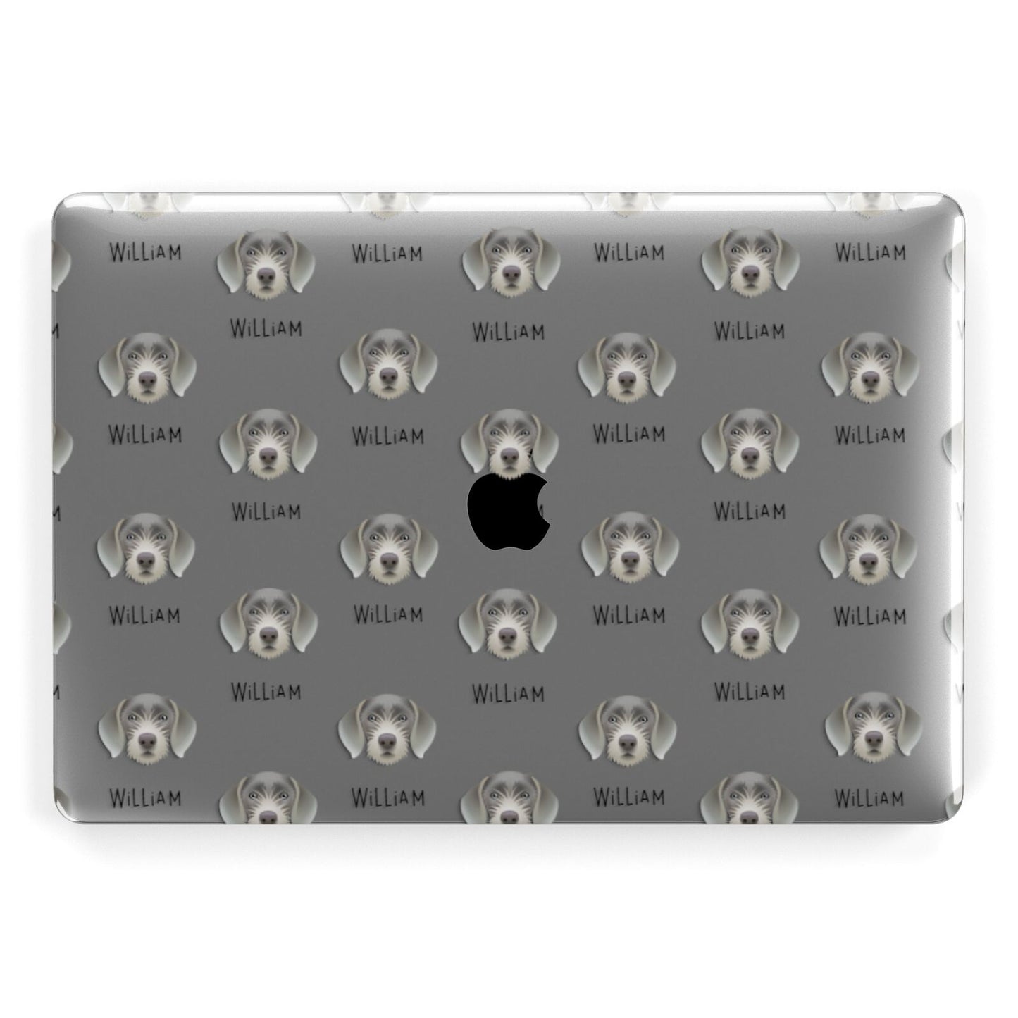 Slovakian Rough Haired Pointer Icon with Name Apple MacBook Case