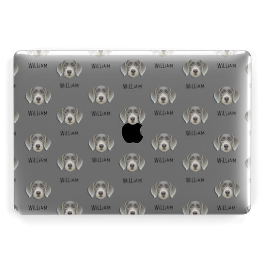 Slovakian Rough Haired Pointer Icon with Name Apple MacBook Case