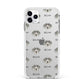 Slovakian Rough Haired Pointer Icon with Name Apple iPhone 11 Pro Max in Silver with White Impact Case