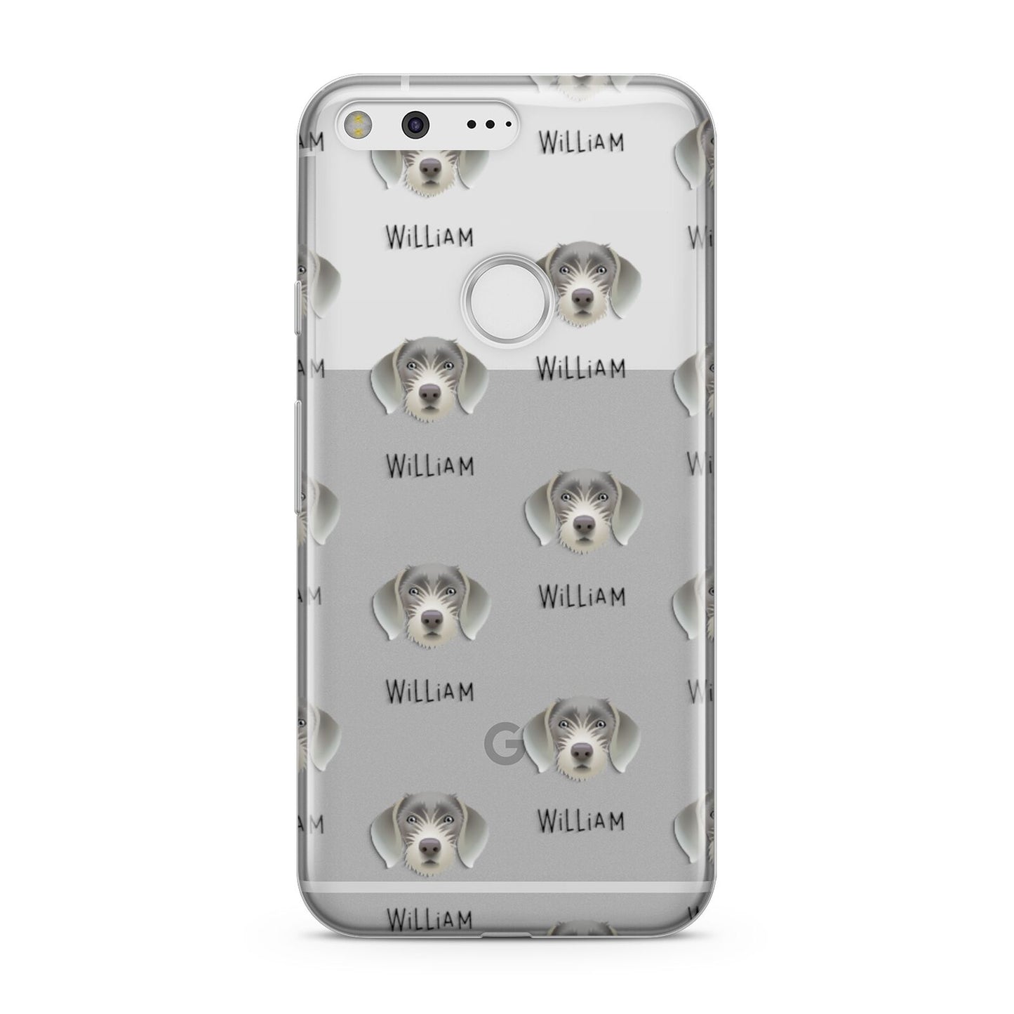 Slovakian Rough Haired Pointer Icon with Name Google Pixel Case