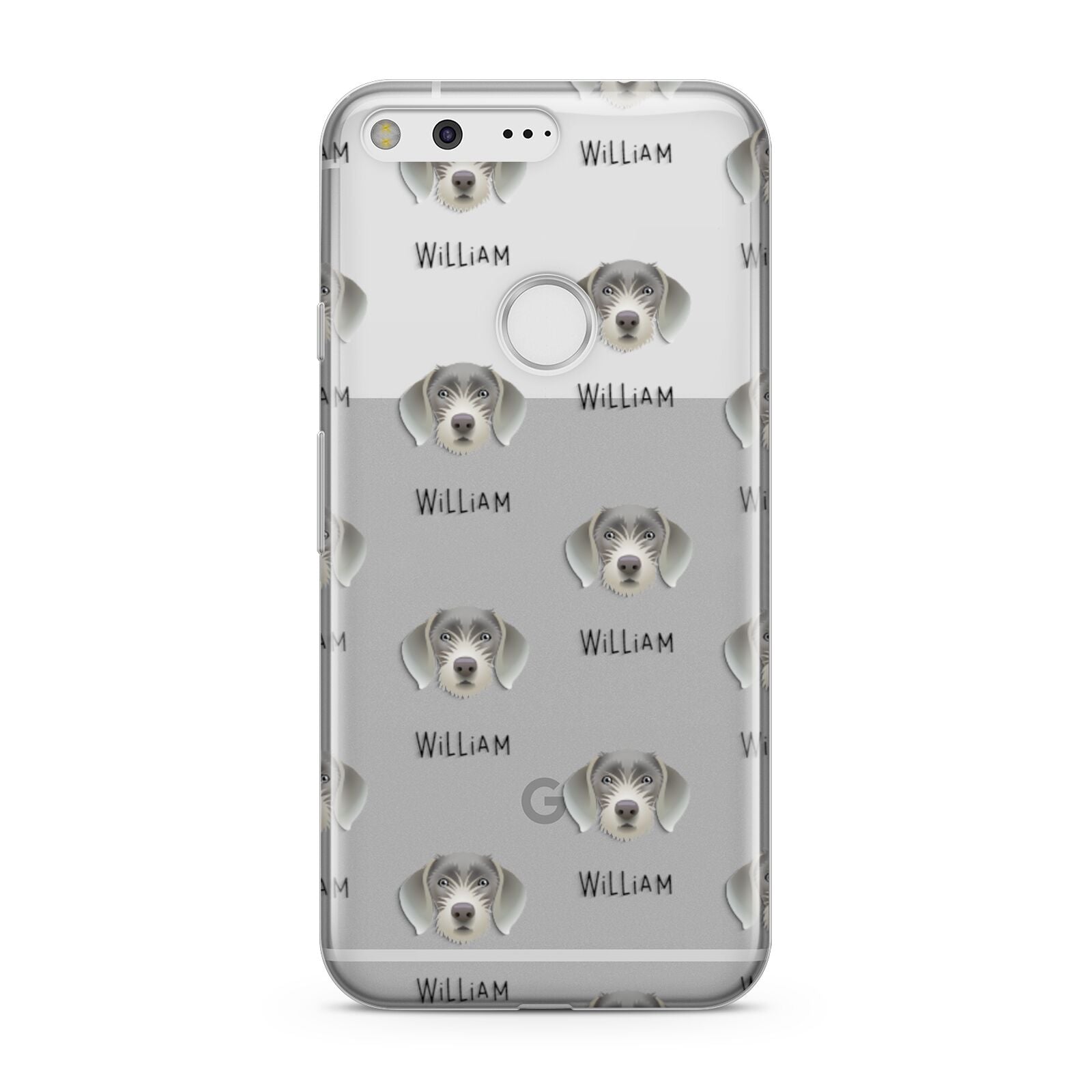 Slovakian Rough Haired Pointer Icon with Name Google Pixel Case