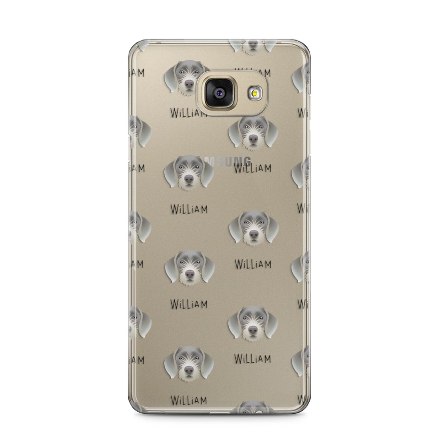 Slovakian Rough Haired Pointer Icon with Name Samsung Galaxy A5 2016 Case on gold phone