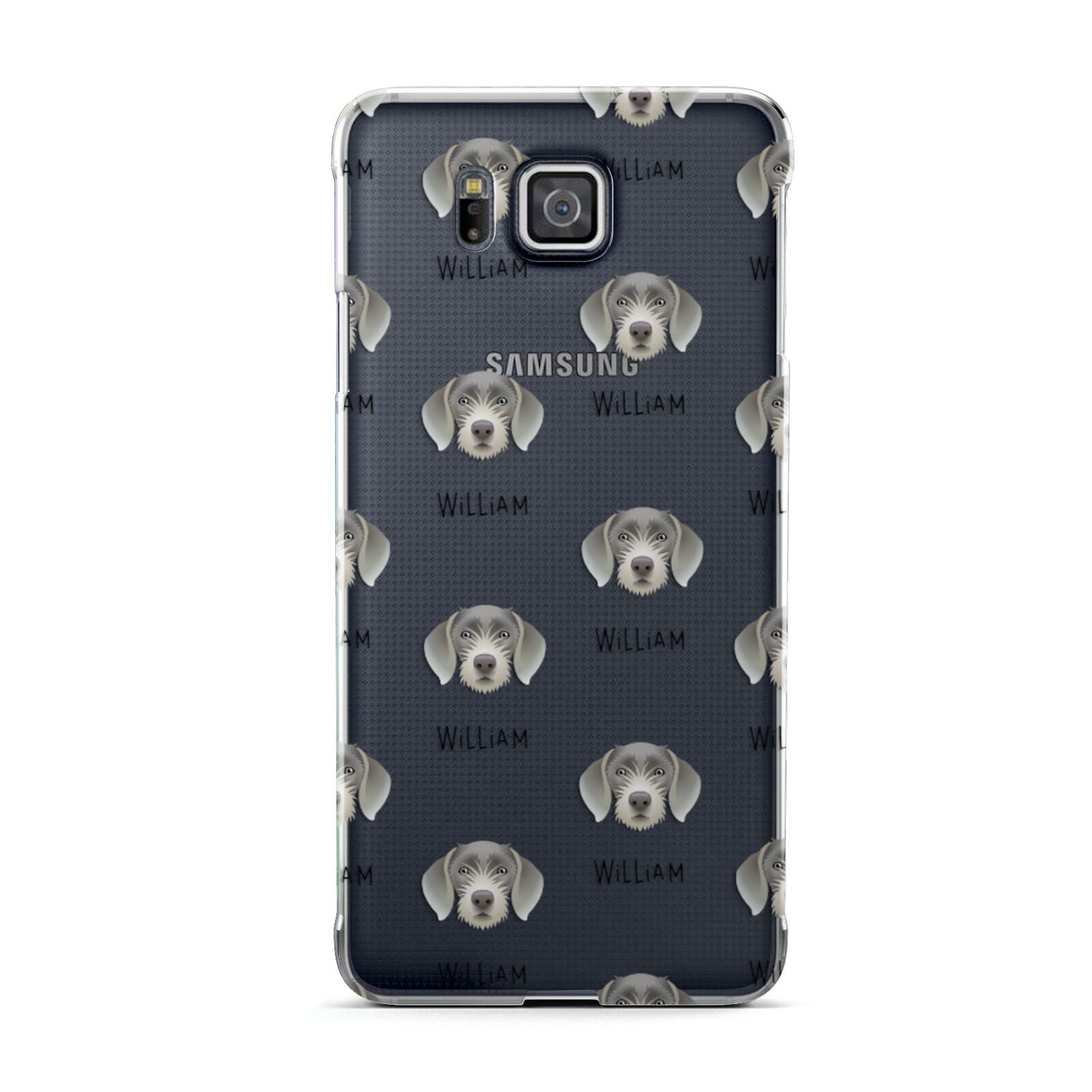Slovakian Rough Haired Pointer Icon with Name Samsung Galaxy Alpha Case