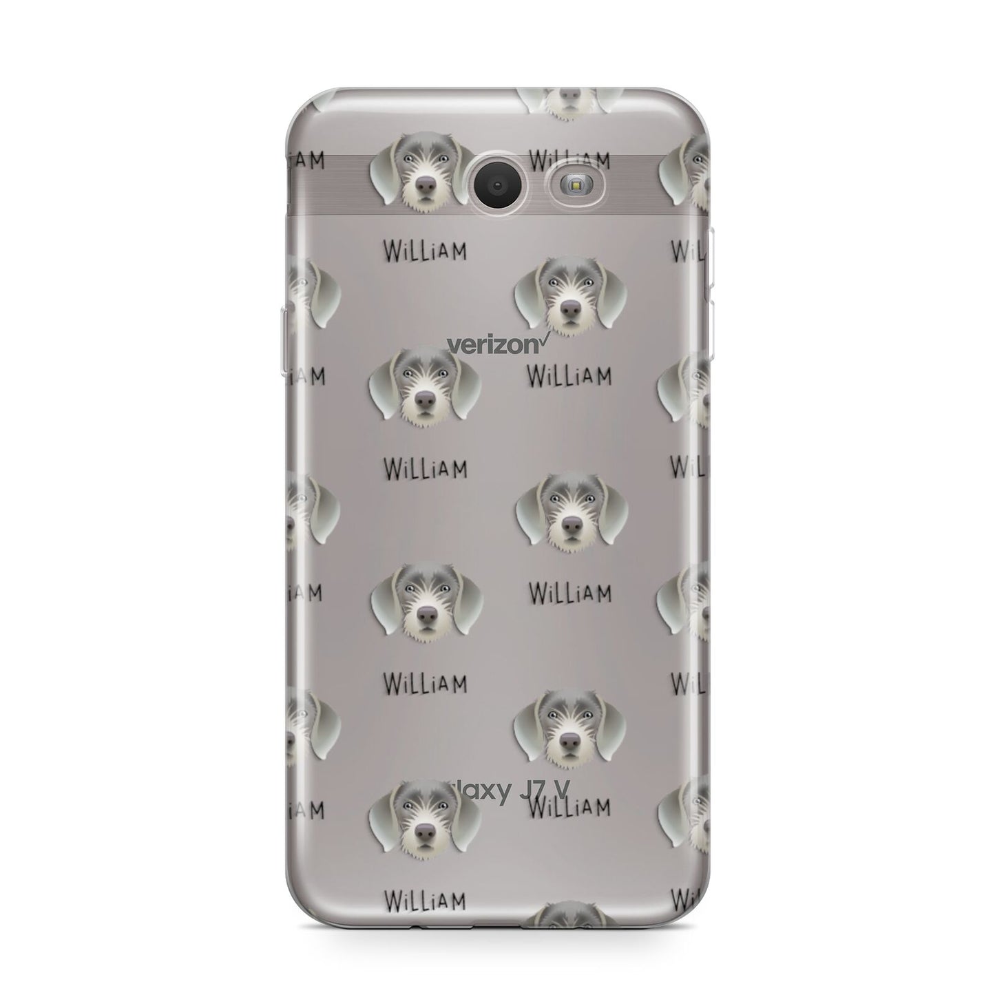 Slovakian Rough Haired Pointer Icon with Name Samsung Galaxy J7 2017 Case