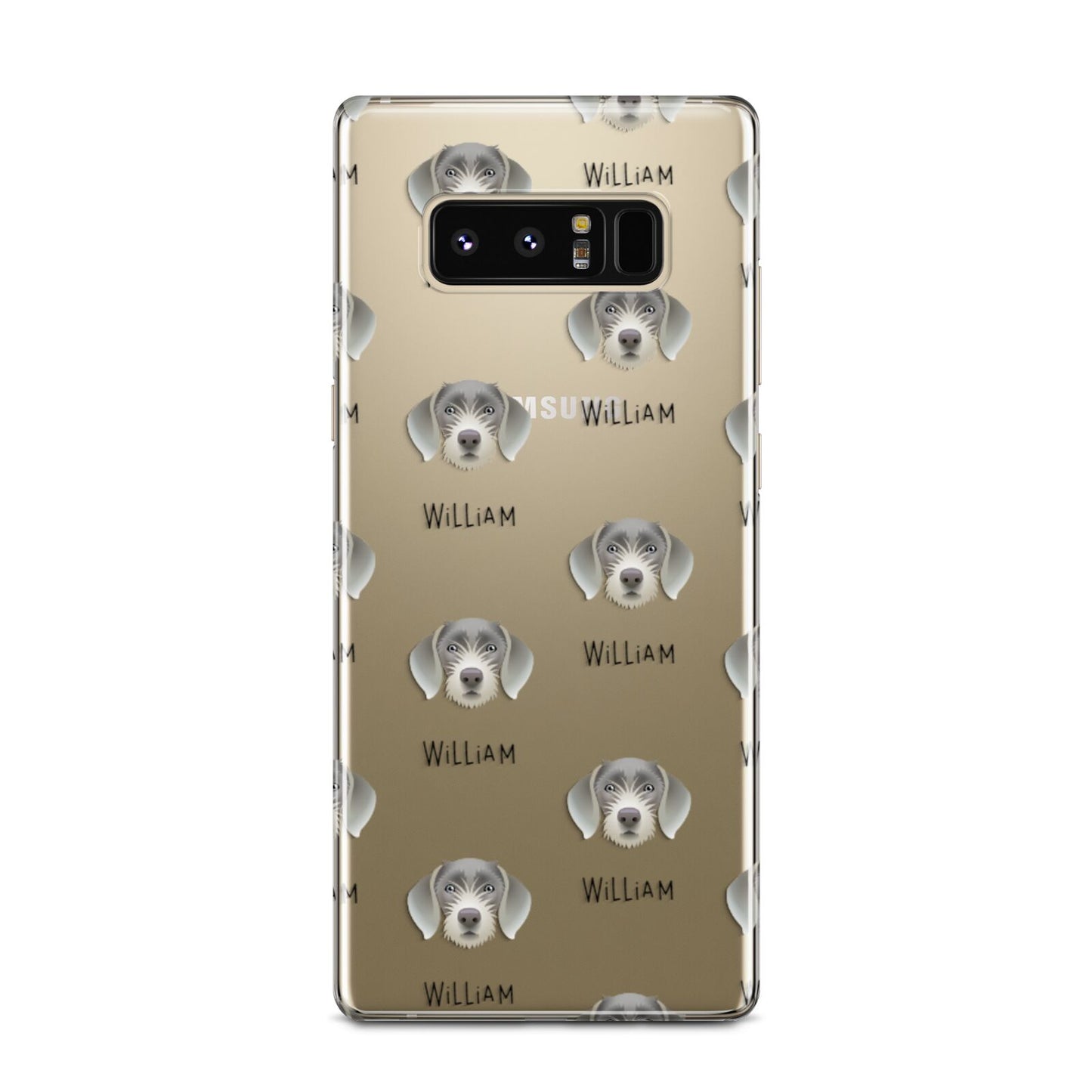 Slovakian Rough Haired Pointer Icon with Name Samsung Galaxy Note 8 Case