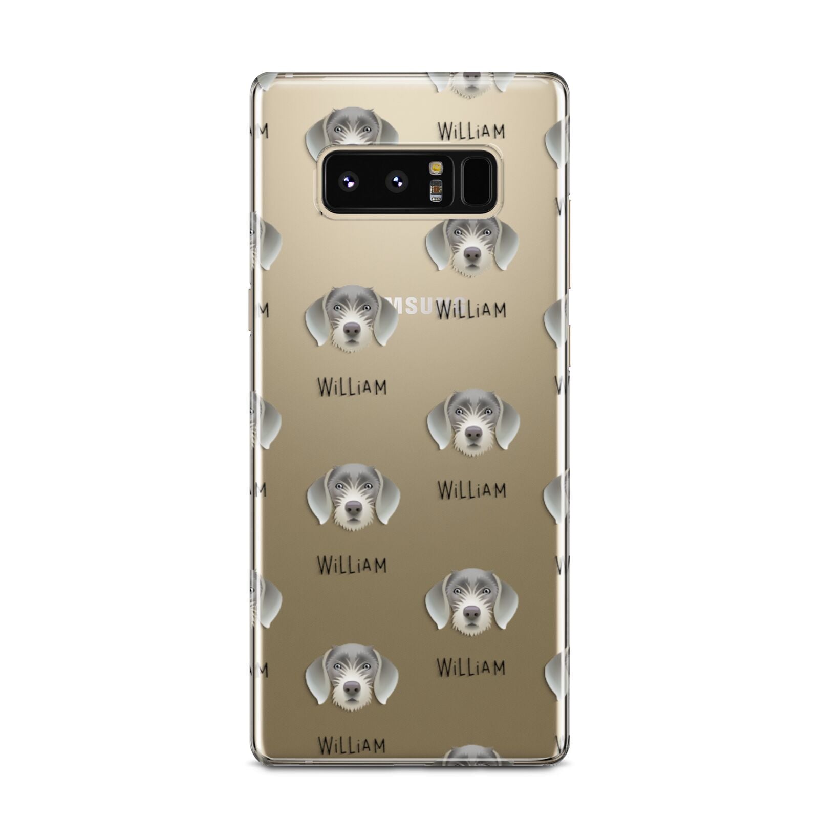 Slovakian Rough Haired Pointer Icon with Name Samsung Galaxy Note 8 Case