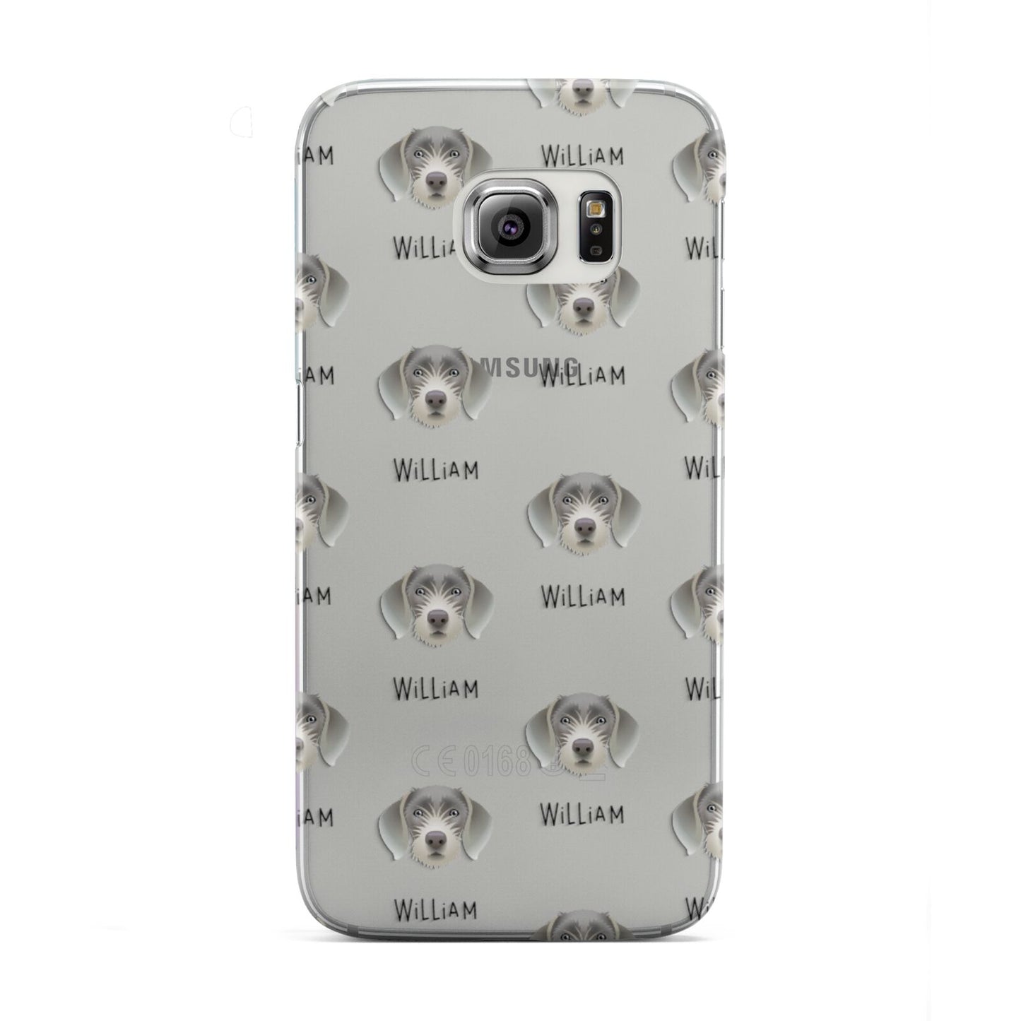 Slovakian Rough Haired Pointer Icon with Name Samsung Galaxy S6 Edge Case