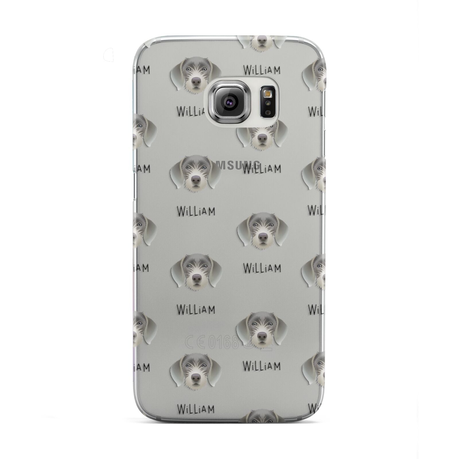 Slovakian Rough Haired Pointer Icon with Name Samsung Galaxy S6 Edge Case