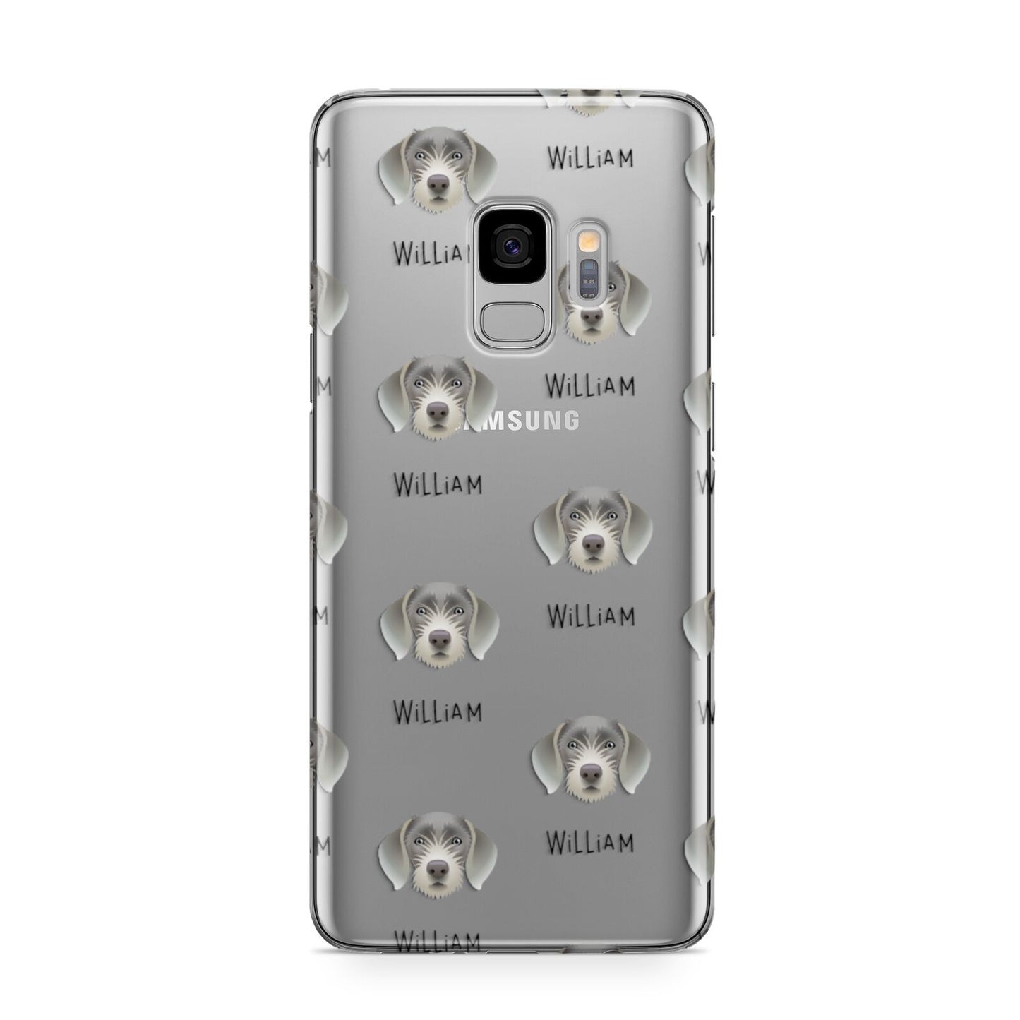 Slovakian Rough Haired Pointer Icon with Name Samsung Galaxy S9 Case