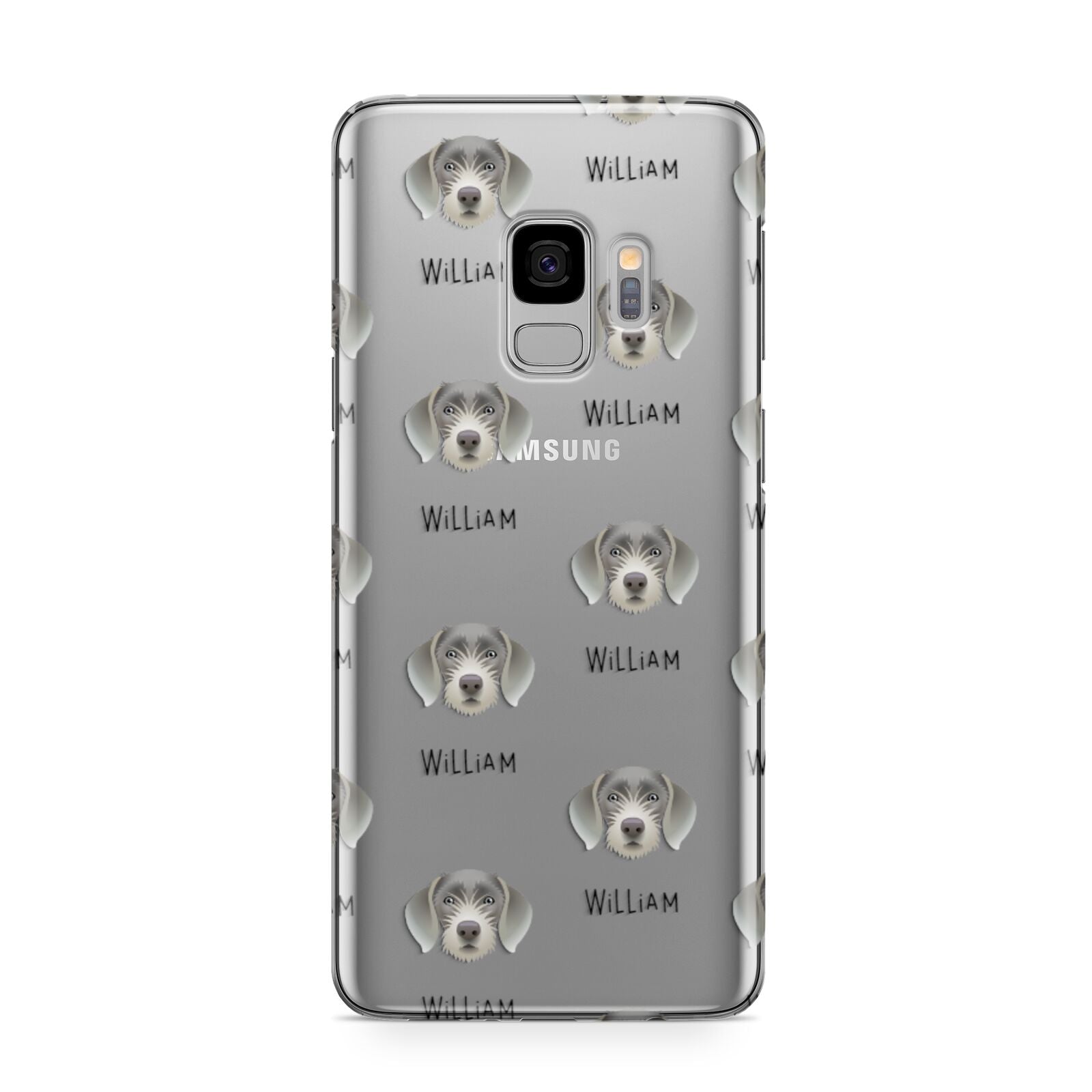 Slovakian Rough Haired Pointer Icon with Name Samsung Galaxy S9 Case