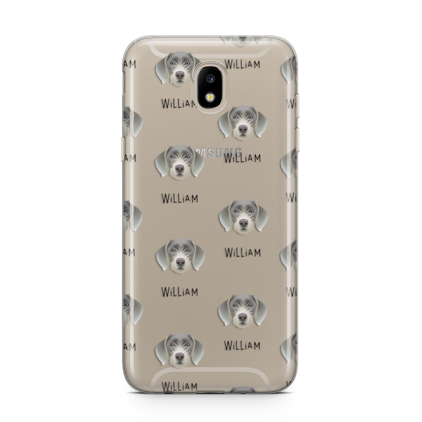 Slovakian Rough Haired Pointer Icon with Name Samsung J5 2017 Case