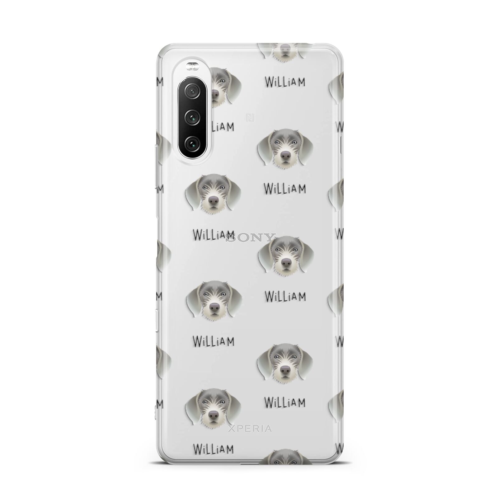 Slovakian Rough Haired Pointer Icon with Name Sony Xperia 10 III Case