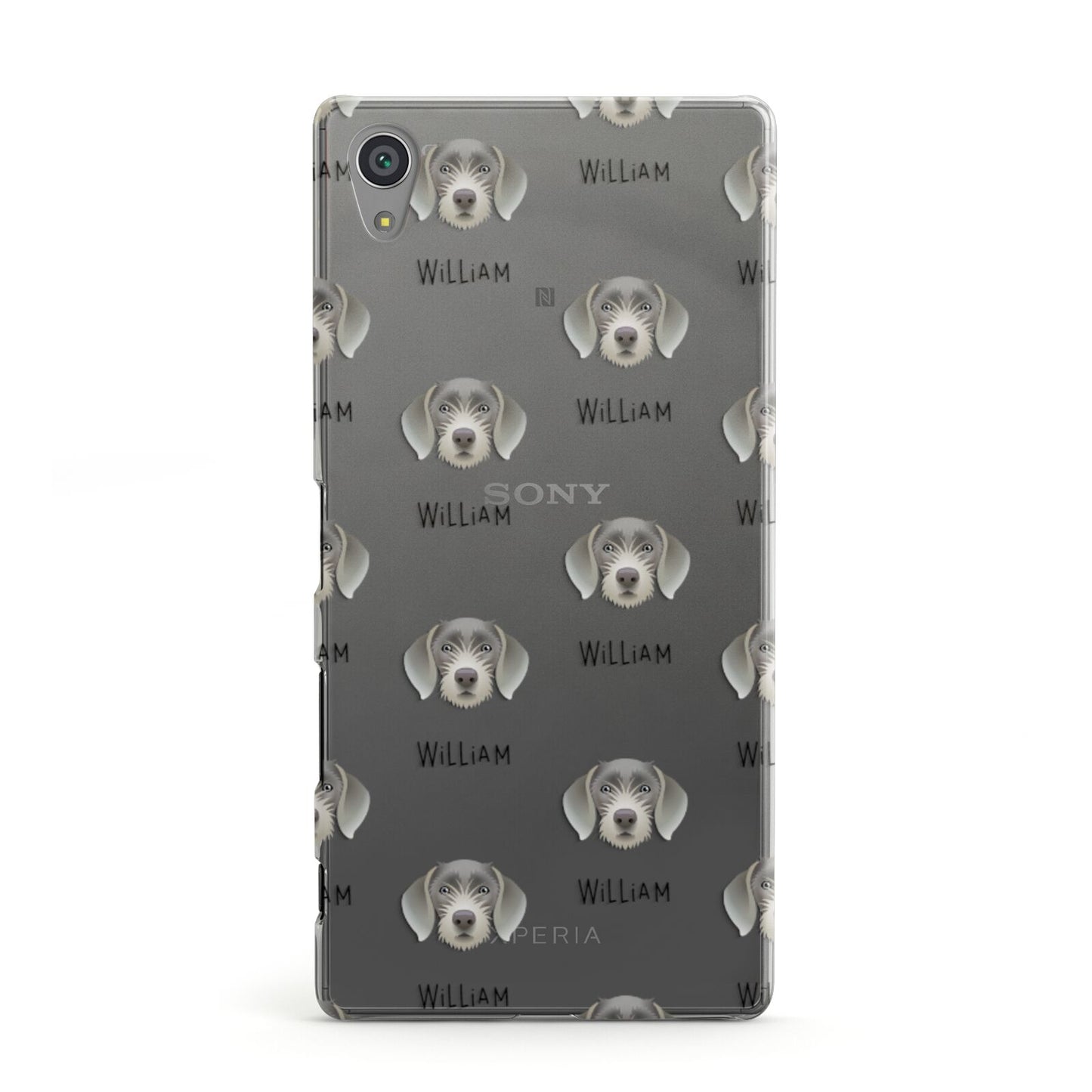 Slovakian Rough Haired Pointer Icon with Name Sony Xperia Case