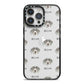 Slovakian Rough Haired Pointer Icon with Name iPhone 14 Pro Max Black Impact Case on Silver phone
