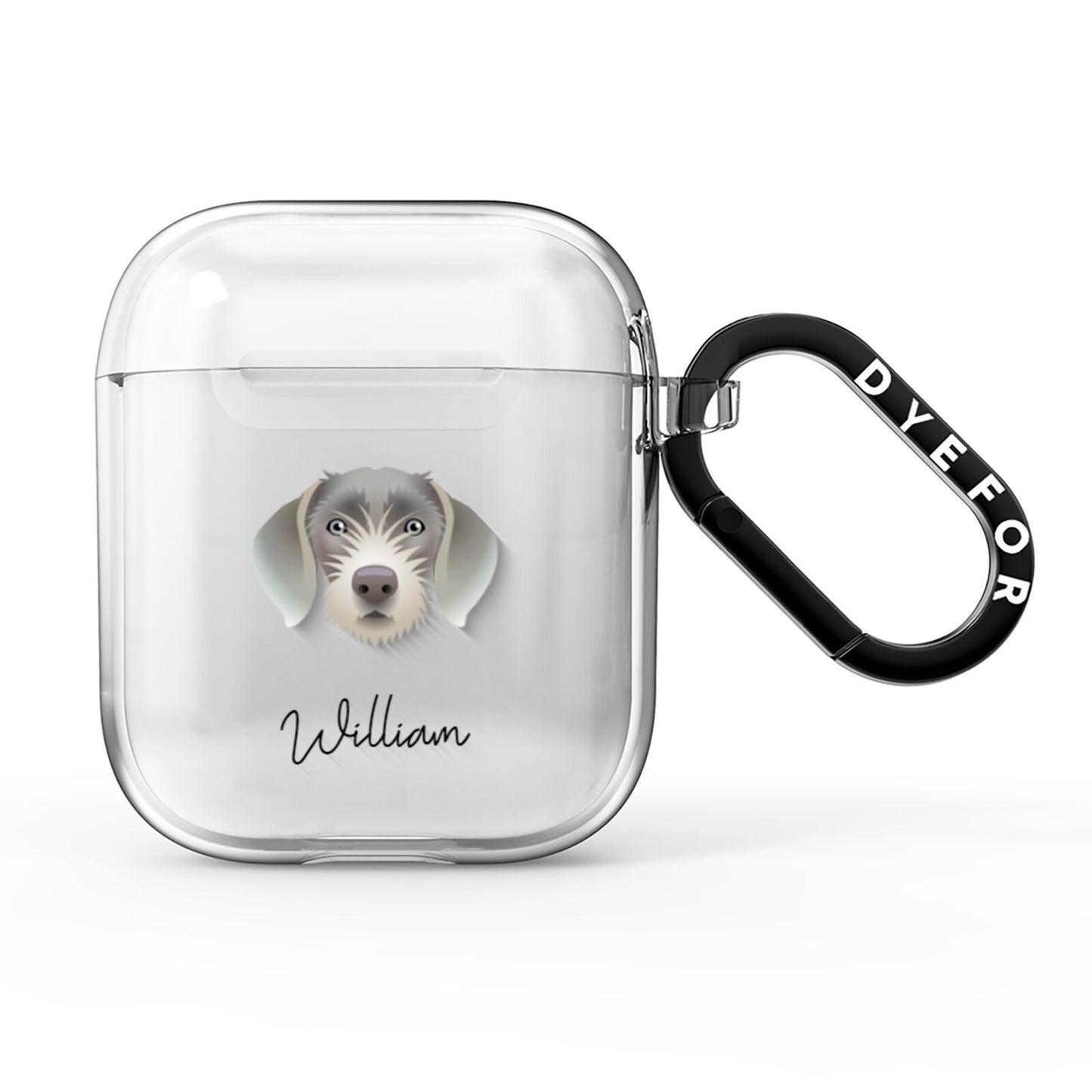 Slovakian Rough Haired Pointer Personalised AirPods Clear Case