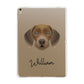 Slovakian Rough Haired Pointer Personalised Apple iPad Gold Case