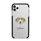 Slovakian Rough Haired Pointer Personalised Apple iPhone 11 Pro Max in Silver with Black Impact Case