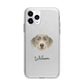 Slovakian Rough Haired Pointer Personalised Apple iPhone 11 Pro Max in Silver with Bumper Case