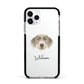 Slovakian Rough Haired Pointer Personalised Apple iPhone 11 Pro in Silver with Black Impact Case