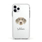 Slovakian Rough Haired Pointer Personalised Apple iPhone 11 Pro in Silver with White Impact Case