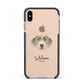 Slovakian Rough Haired Pointer Personalised Apple iPhone Xs Max Impact Case Black Edge on Gold Phone