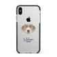 Slovakian Rough Haired Pointer Personalised Apple iPhone Xs Max Impact Case Black Edge on Silver Phone
