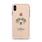 Slovakian Rough Haired Pointer Personalised Apple iPhone Xs Max Impact Case Pink Edge on Gold Phone