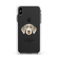 Slovakian Rough Haired Pointer Personalised Apple iPhone Xs Max Impact Case White Edge on Black Phone