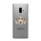 Slovakian Rough Haired Pointer Personalised Samsung Galaxy S9 Plus Case on Silver phone