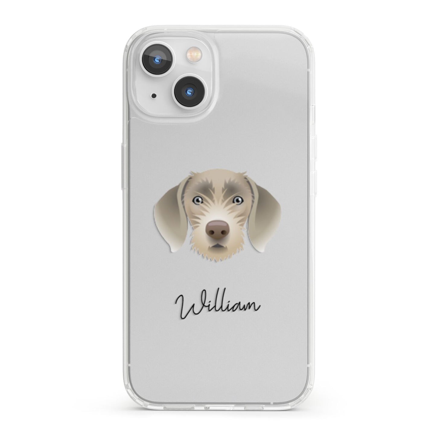 Slovakian Rough Haired Pointer Personalised iPhone 13 Clear Bumper Case