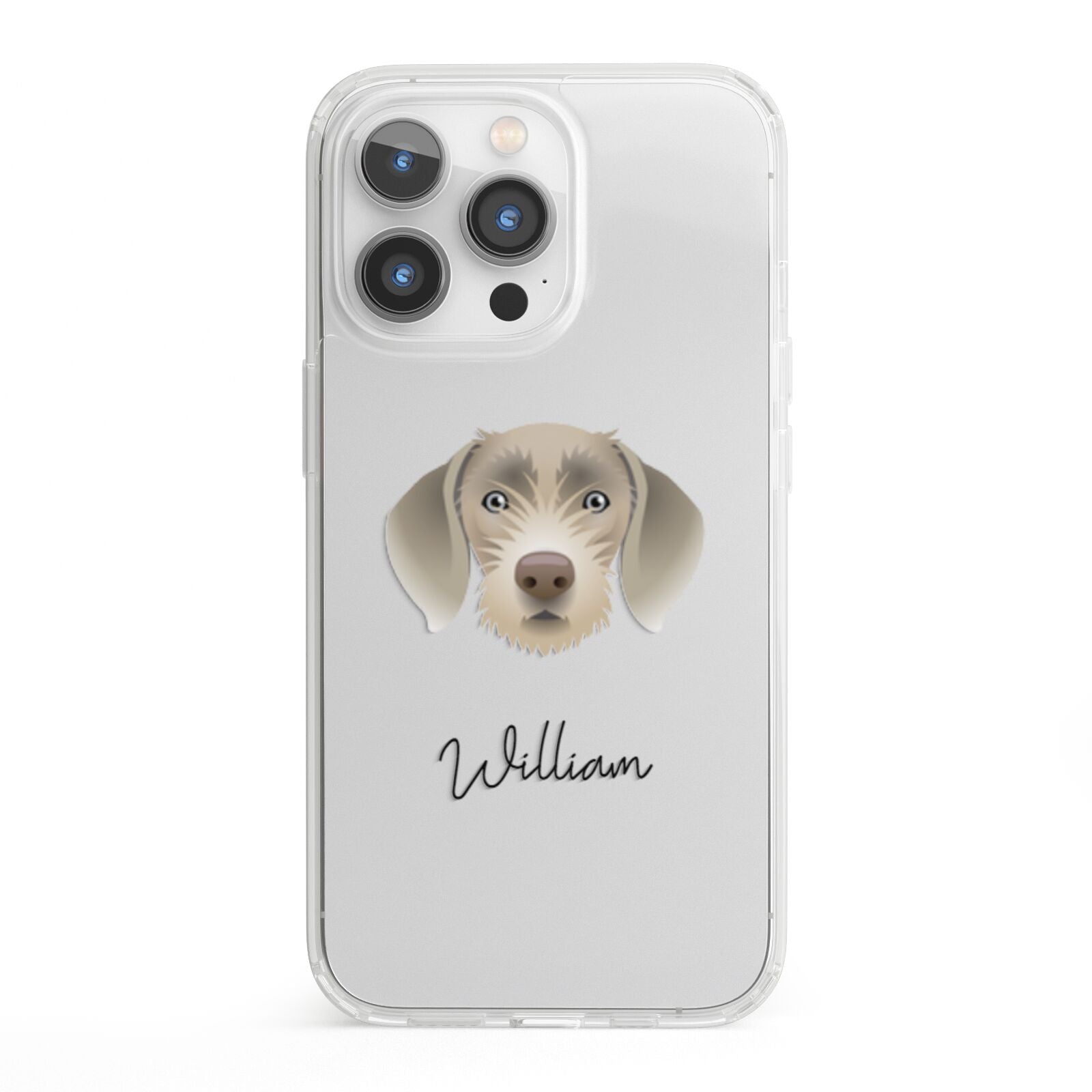 Slovakian Rough Haired Pointer Personalised iPhone 13 Pro Clear Bumper Case
